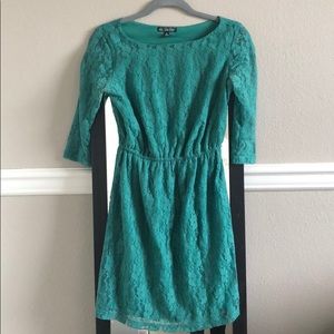 Green mini dress